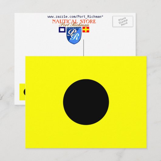 Nota van het Nautische alfabet-vlaggensignaal I Briefkaart (Voorkant / Achterkant)