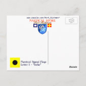 Nota van het Nautische alfabet-vlaggensignaal I Briefkaart (Achterkant)