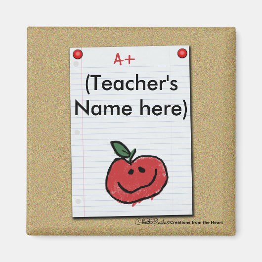 Nota van het prikbord voor de basisleraar magneet (Voorkant)