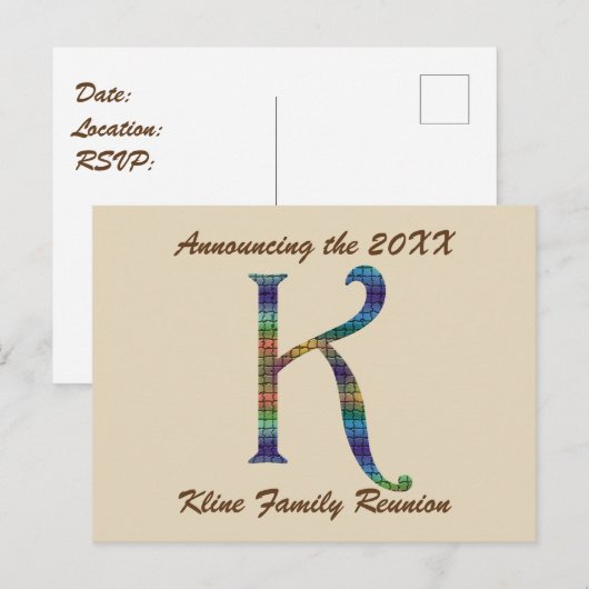 Nota voor uitnodiging tot gezinshereniging K (Voorkant / Achterkant)