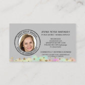 *~* NOTAIRE FOTO Pen Sterren Visitekaartje (Achterkant)