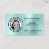 *~* NOTAIRE Stempel FOTO - Pen Feather Signing Age Visitekaartje (Achterkant)