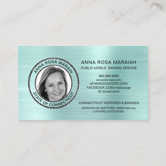 *~* NOTAIRE Stempel FOTO - Pen Feather Signing Age Visitekaartje (Achterkant)