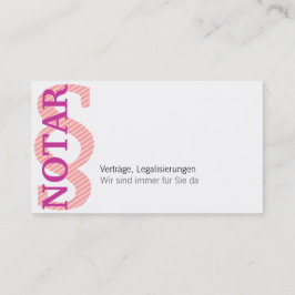 Notar Visitenkarte Visitekaartje