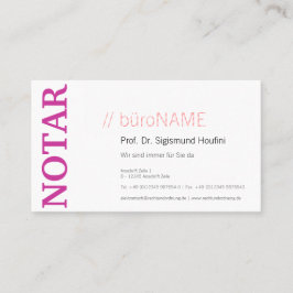 Notar Visitenkarte Visitekaartje