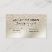 Notarctische logo pearl glitter iory ombre goud visitekaartje (Achterkant)