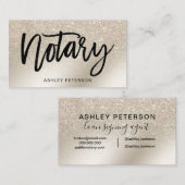 Notarctische peulglitter ivoorombre gradiënt metaa visitekaartje (Voorkant / Achterkant)