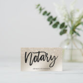 Notarctische peulglitter ivoorombre gradiënt metaa visitekaartje (Staand voorkant)