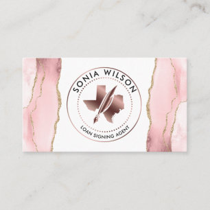 Notari Public Texas Stamp Loan Signing Agent Busi Visitekaartje