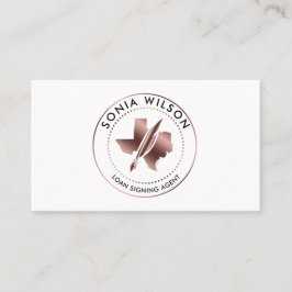 Notari Public Texas Stamp Loan Signing Agent Busi Visitekaartje