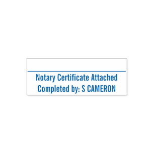 Notarieel certificaat bevestigingsstempel zelfinktende stempel