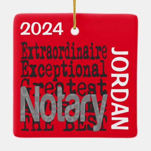 Notarieel extraordinair CUSTOM Keramisch Ornament (Achterkant)