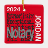 Notarieel extraordinair CUSTOM Keramisch Ornament (Voorkant)