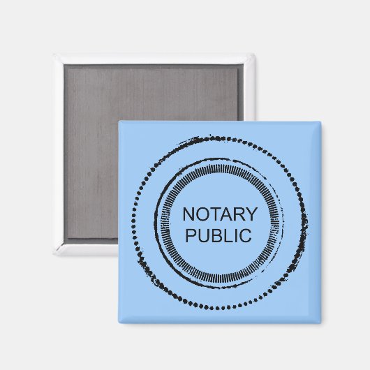 Notarieel vervormd rondezegel magneet (Voorkant / Achterkant)