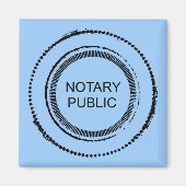 Notarieel vervormd rondezegel magneet (Voorkant)