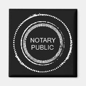 Notarieel vervormd rondezegel magneet (Voorkant)