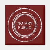 Notarieel vervormd rondezegel magneet (Voorkant)