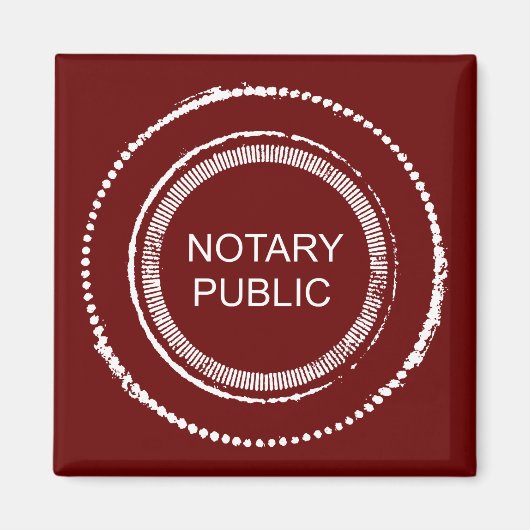 Notarieel vervormd rondezegel magneet (Voorkant)