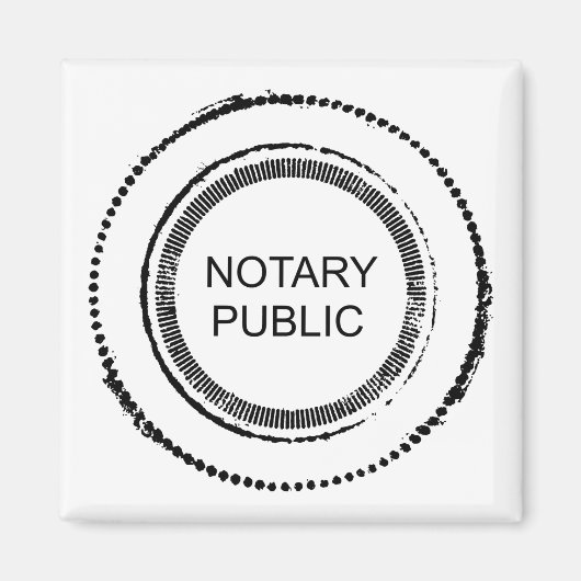 Notarieel vervormd rondezegel magneet (Voorkant)