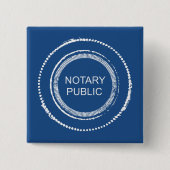 Notarieel vervormd rondezegel vierkante button 5,1 cm (Voorkant)