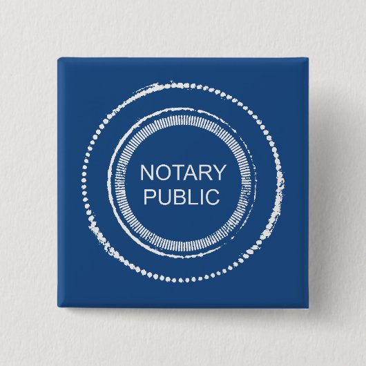Notarieel vervormd rondezegel vierkante button 5,1 cm (Voorkant)
