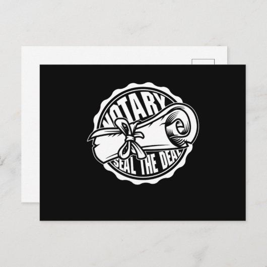 Notarieel zegel het wetsontwerp van de advocaat briefkaart (Voorkant / Achterkant)