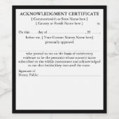 Notariële Erkenningscertificaat Document 3,5x4" Wijn Etiket (Enkel label)