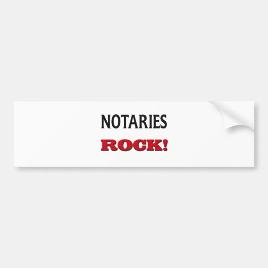 Notaries Rock Bumpersticker (Voorkant)