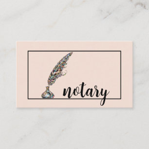 Notaris Agent Pen Logo Freelance Calligrafie Schri Visitekaartje