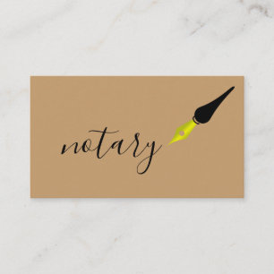 Notaris Agent Pen Logo Freelance Calligrafie Schri Visitekaartje