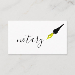 Notaris agent Pen Logo Freelance Calligraphy Write Visitekaartje