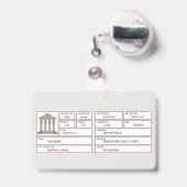 Notaris Badge (Achterkant met uittrekbare clip)