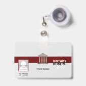 Notaris Badge (Voorzijde met uittrekbare clip)