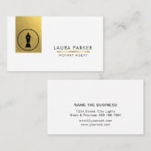 Notaris Bank Loan Agent Gold Nib Visitekaartje (Voorkant / Achterkant)