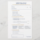 Notaris Correctie Identiteitsverificatieblad Briefpapier (Voorkant)