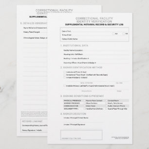 Notaris Correctie Identiteitsverificatieblad Briefpapier