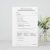 Notaris Correctie Identiteitsverificatieblad Briefpapier (Staand voorkant)