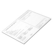 Notaris Correctie Identiteitsverificatieblad Notitieblok (Schuin)