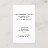 Notaris die de Professionele Kievenknoop van de Ag Visitekaartje (Achterkant)