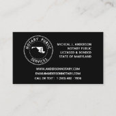 Notaris Diensten Maryland Visitekaartje (Voorkant)