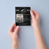 Notaris Diensten Vintage Professioneel Zwart Custo Flyer (Hand)