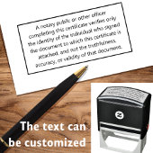 Notaris Disclaimer Aangepaste informatie Zelfinktende Stempel