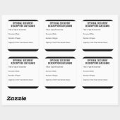 Notaris Document Beschrijving Beveiliging 3x3" Vierkante Sticker (Vel)