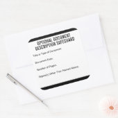 Notaris Document Beschrijving Beveiliging 3x3" Vierkante Sticker (Envelop)
