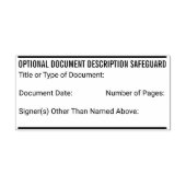 Notaris Document Beschrijving Beveiligingsstempel Rubberstempel (Afrduk)