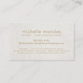 Notaris - Elegant Gold Script - Agent voor het ond Visitekaartje (Achterkant)