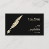 Notaris Elegant Professionele Veren Pen Visitekaartje (Achterkant)