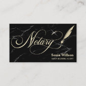 Notaris Elegant Professionele Veren Pen Visitekaartje (Voorkant)
