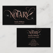 Notaris Elegant roos Gouden Hypotheek Lening Pen Visitekaartje (Voorkant / Achterkant)