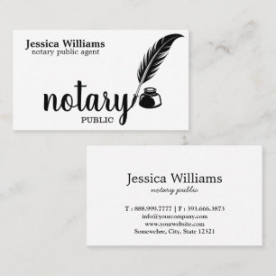 Notaris Elegant Schrift Eenvoudig Visitekaartje